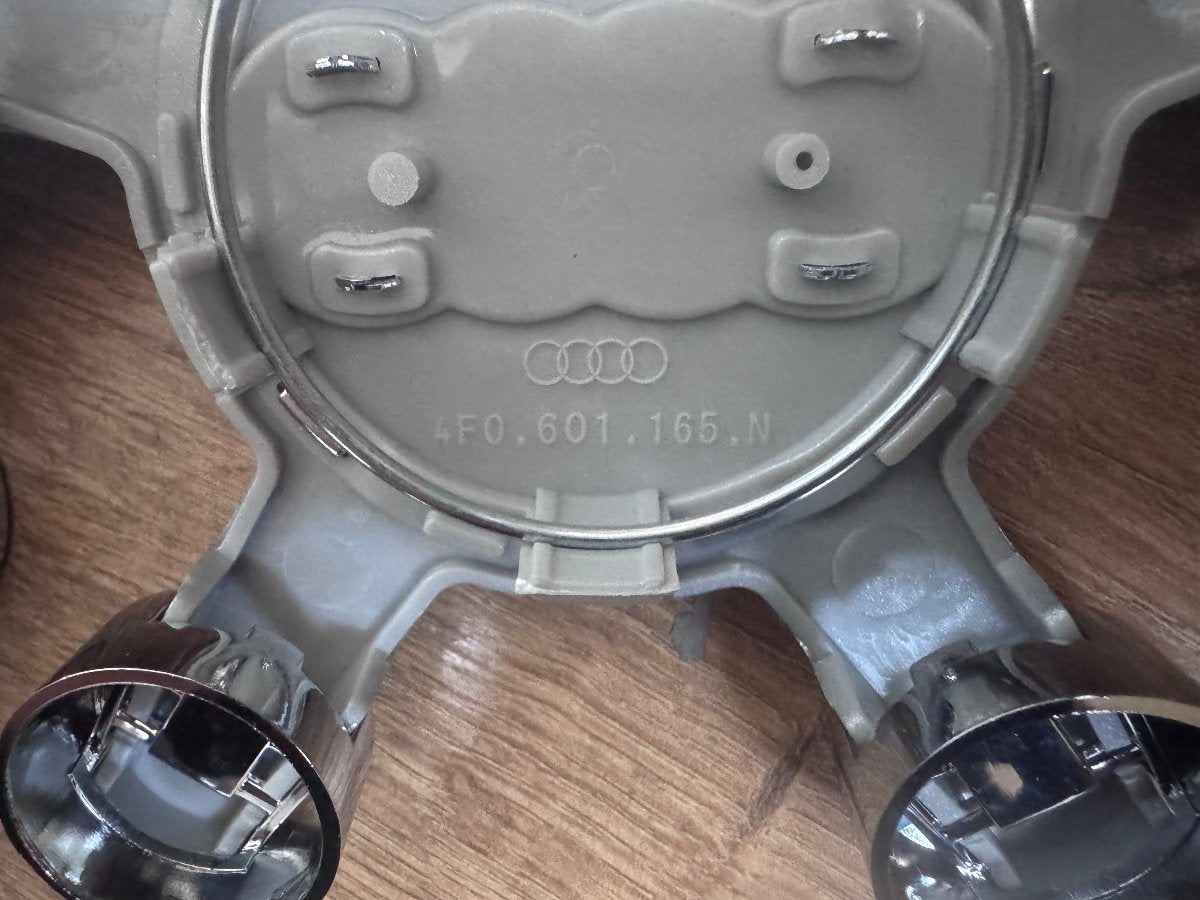Set Of 4 Alloy Wheel Hub Centre Caps - 68mm / 56mm Size, Grey Plastic, For Audi & Alustar Wheels