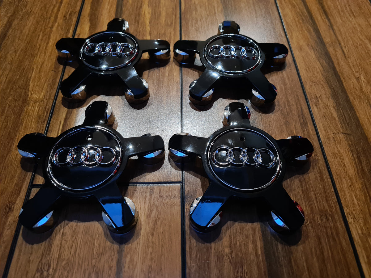 4x Alloy Wheel Star Spider Centre Caps for Audi A3, A4, A6 - 4FO.601.1 ...